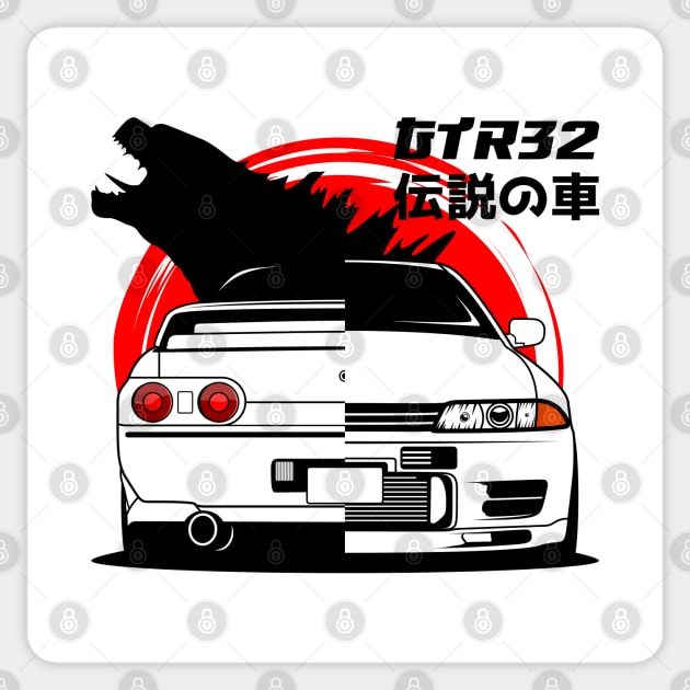 JDM R32 Rear Front Sticker by GoldenTuners